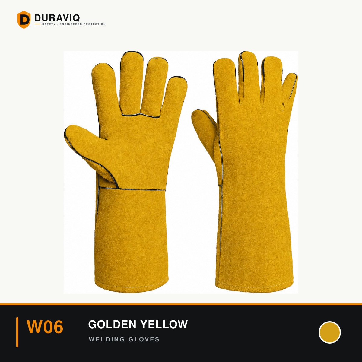 Golden Yellow Welding Gloves