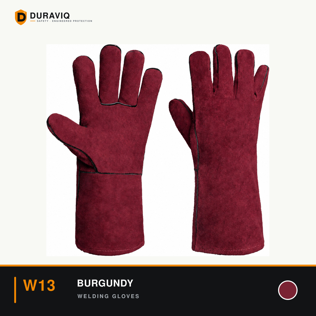 Burgundy Welding Gloves