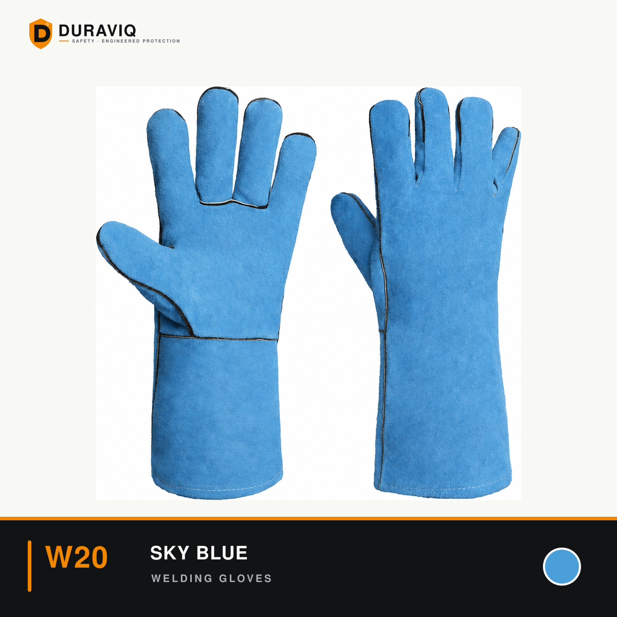 Sky Blue Welding Gloves