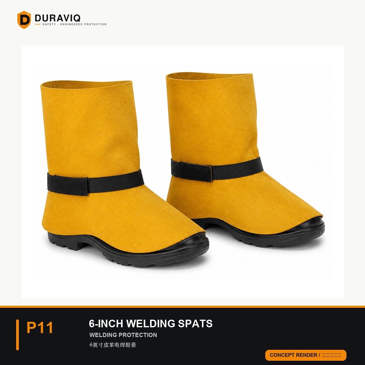 6-Inch Leather Welding Spats