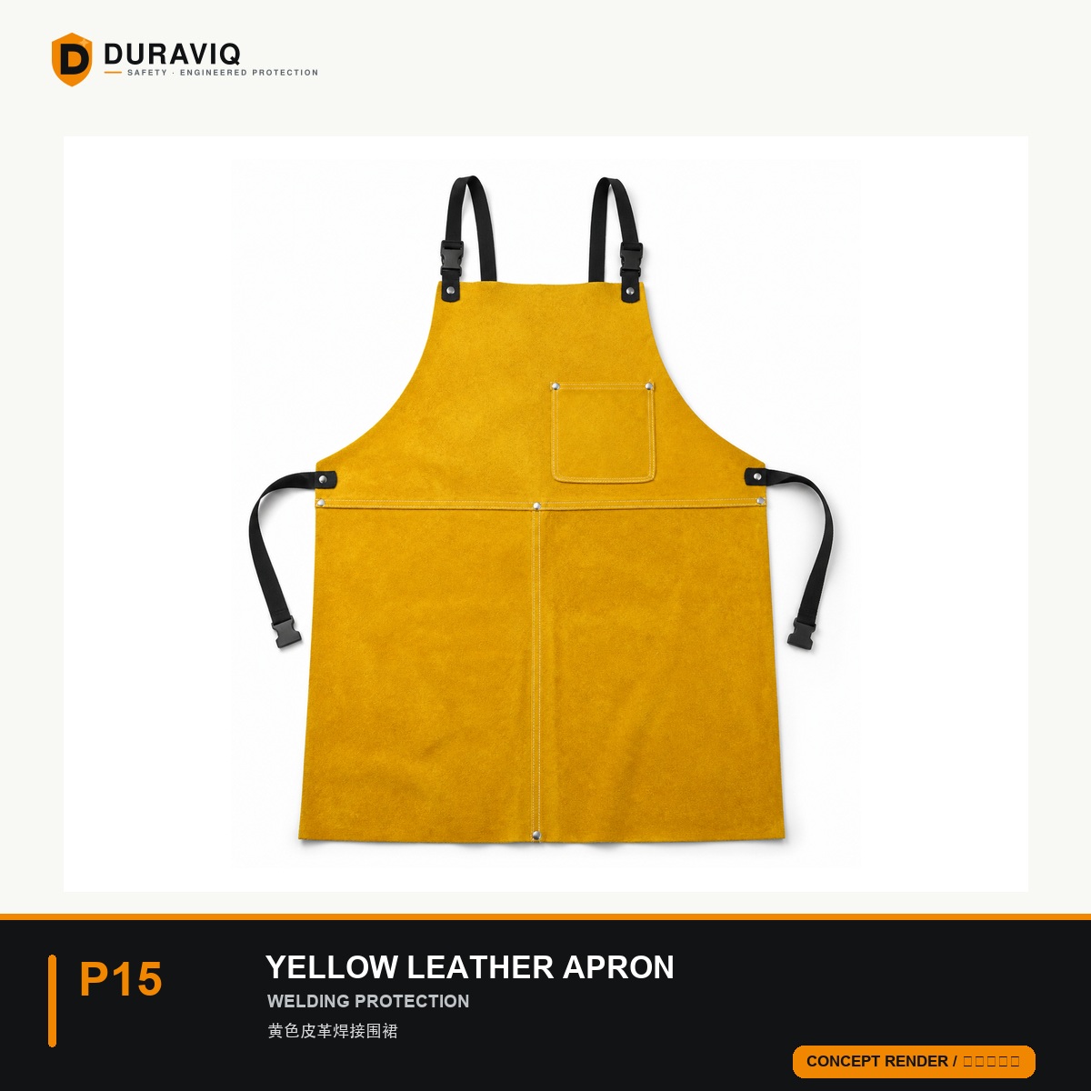 Yellow Leather Welding Apron