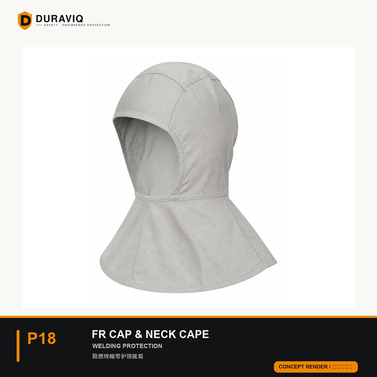 Flame-Resistant Welding Cap and Neck Cape