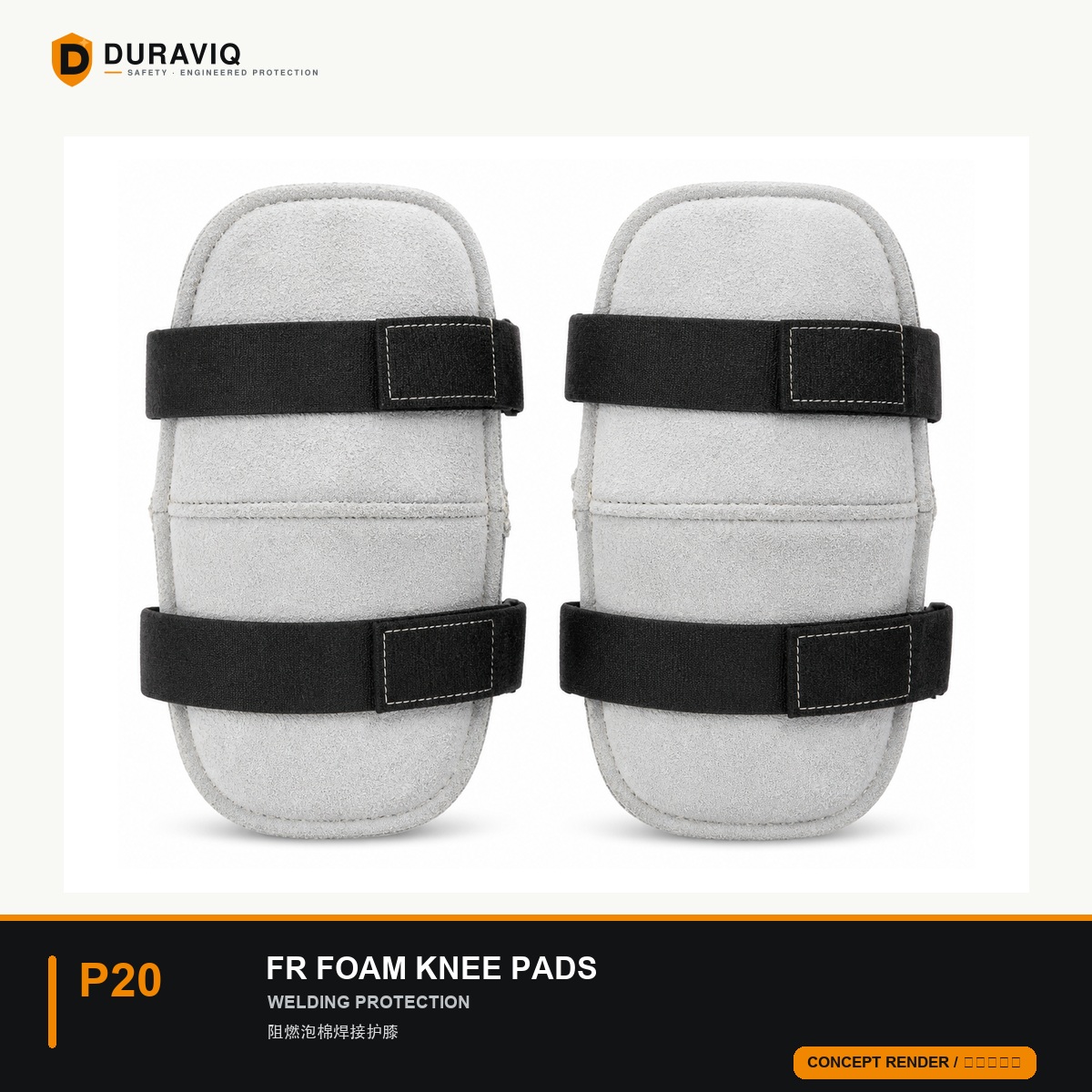 Flame-Resistant Foam Welding Knee Pads